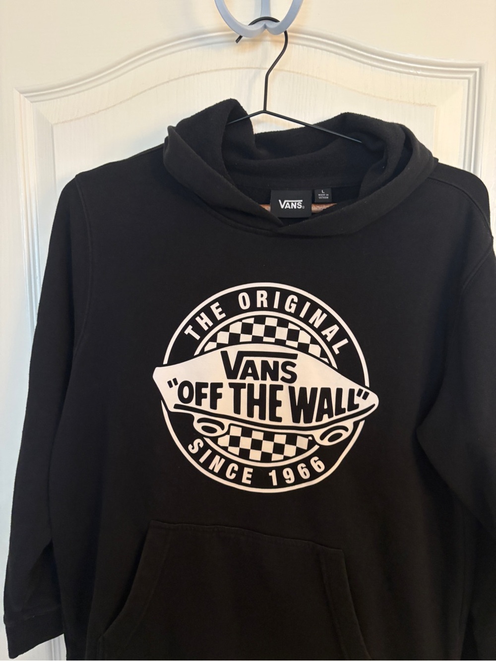 Vans Men’s Off The Wall Original Since 1966 Pullover Hoodie Black Size L - Picture 2 of 7